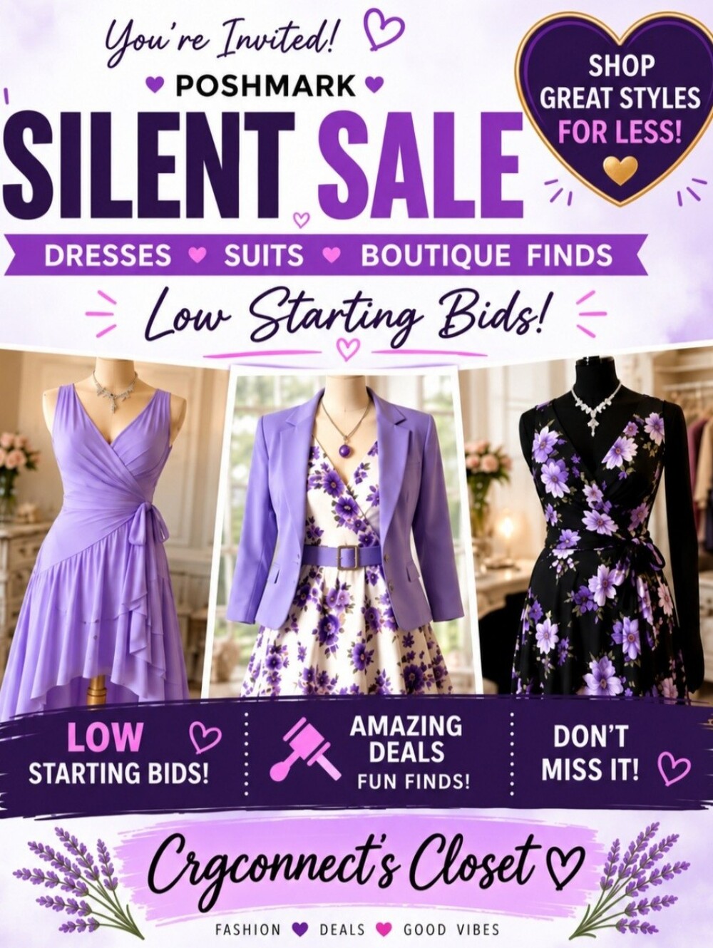 9/27 @ 6PM-Dresses, Suites & Boutique Finds